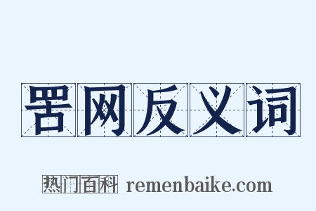 罟网反义词是什么意思的图片